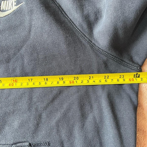 Nike Sportswear Club Overhead Hoodie Swoosh Embroidered Gym Y2k Navy Large Basic - Picture 7 of 9